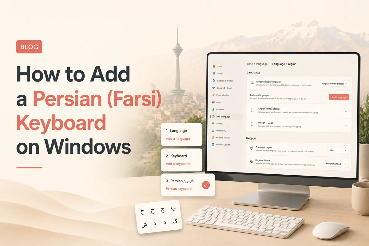 How to Add a Persian (Farsi) Keyboard on Windows