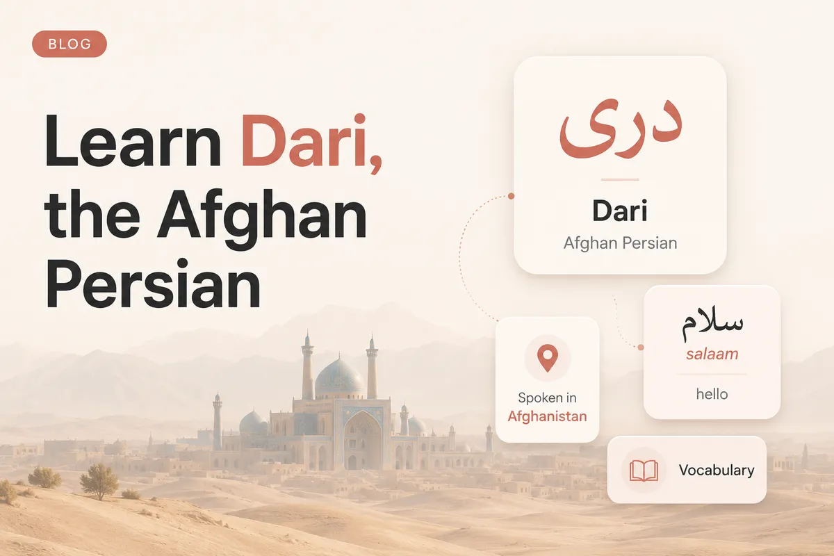 Learn Dari, the Afghan Persian