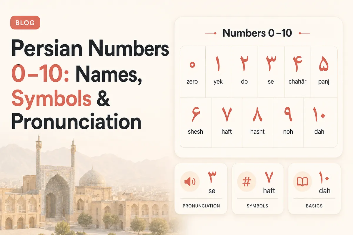 Persian Numbers 0–10: Names, Symbols & Pronunciation